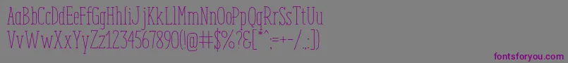 Шрифт EnyoSlabLight – фиолетовые шрифты на сером фоне