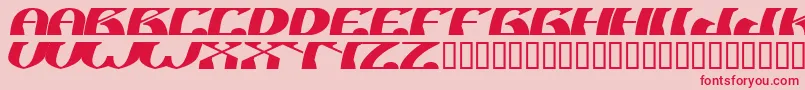 NuShto-Schriftart – Rote Schriften auf rosa Hintergrund