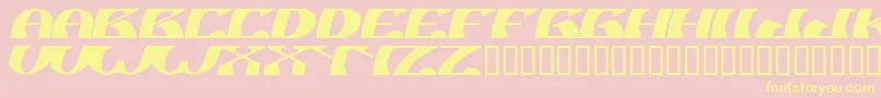 NuShto Font – Yellow Fonts on Pink Background