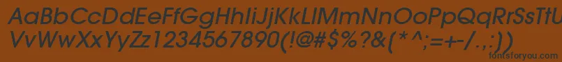 ItcAvantGardeGothicLtMediumOblique Font – Black Fonts on Brown Background