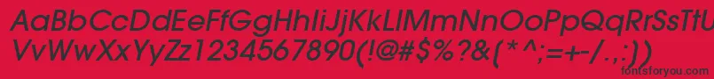 ItcAvantGardeGothicLtMediumOblique Font – Black Fonts on Red Background