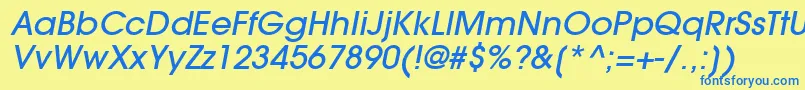 ItcAvantGardeGothicLtMediumOblique Font – Blue Fonts on Yellow Background