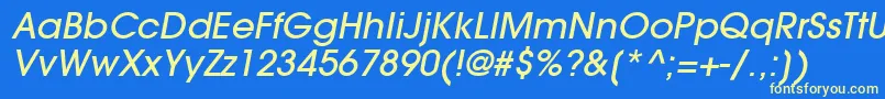 ItcAvantGardeGothicLtMediumOblique Font – Yellow Fonts on Blue Background