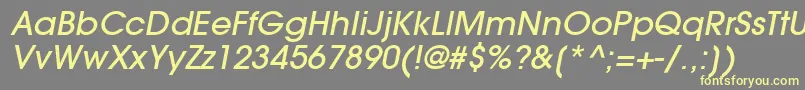 ItcAvantGardeGothicLtMediumOblique Font – Yellow Fonts on Gray Background