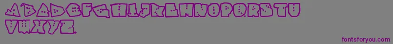 Interzone2 Font – Purple Fonts on Gray Background