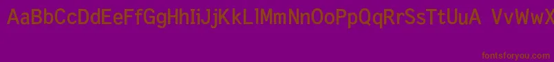 Calculative Font – Brown Fonts on Purple Background