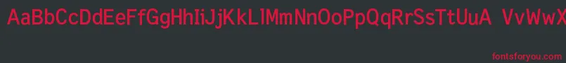 Calculative Font – Red Fonts on Black Background