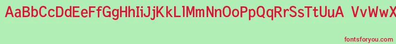 Calculative Font – Red Fonts on Green Background