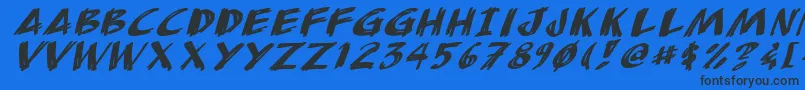Anudi Font – Black Fonts on Blue Background