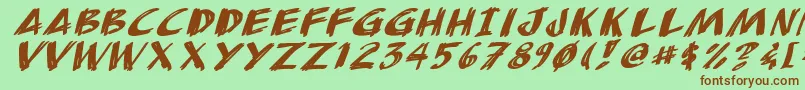 Anudi Font – Brown Fonts on Green Background