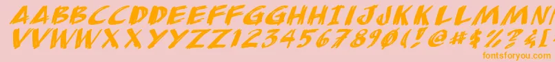 Anudi Font – Orange Fonts on Pink Background