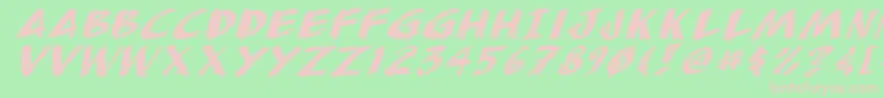 Anudi Font – Pink Fonts on Green Background