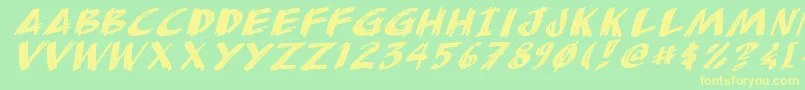 Anudi Font – Yellow Fonts on Green Background
