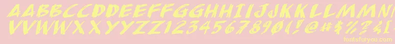 Anudi Font – Yellow Fonts on Pink Background