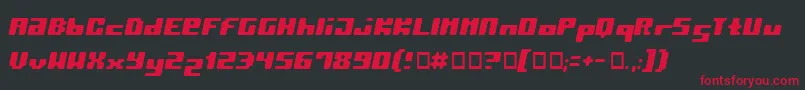 Pormr Font – Red Fonts on Black Background