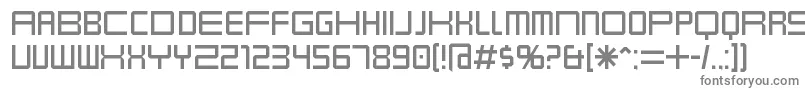 KarnivoreLite-fontti – harmaat kirjasimet valkoisella taustalla