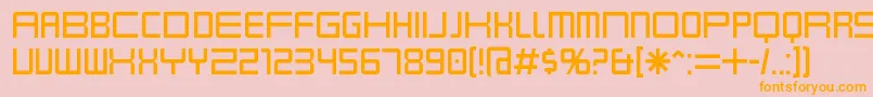 KarnivoreLite Font – Orange Fonts on Pink Background