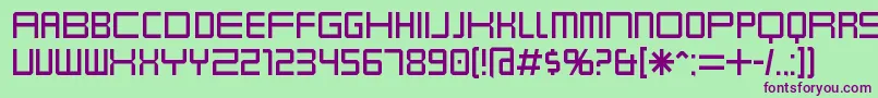 KarnivoreLite Font – Purple Fonts on Green Background