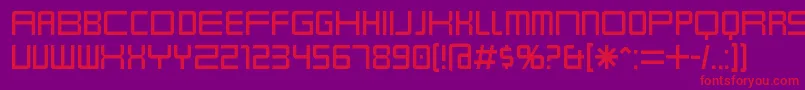 KarnivoreLite Font – Red Fonts on Purple Background