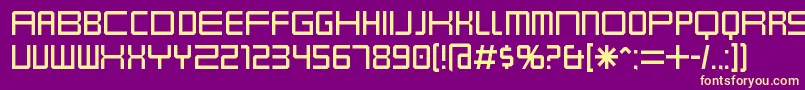 KarnivoreLite Font – Yellow Fonts on Purple Background