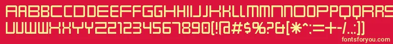 KarnivoreLite Font – Yellow Fonts on Red Background