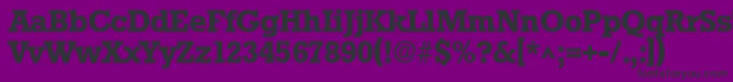 フォントStaffordBold – 紫の背景に黒い文字