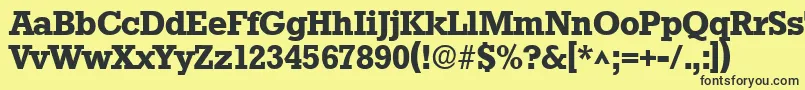 StaffordBold Font – Black Fonts on Yellow Background