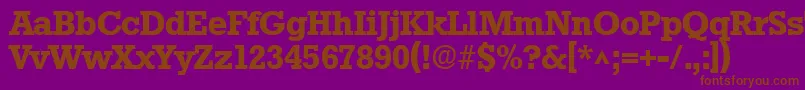 Czcionka StaffordBold – brązowe czcionki na fioletowym tle