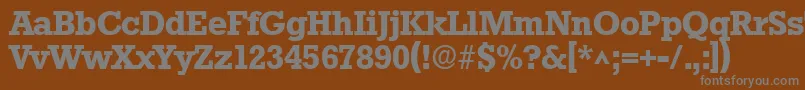 フォントStaffordBold – 茶色の背景に灰色の文字