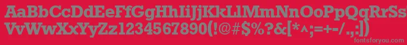 StaffordBold Font – Gray Fonts on Red Background