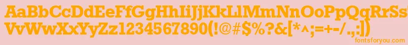 StaffordBold Font – Orange Fonts on Pink Background