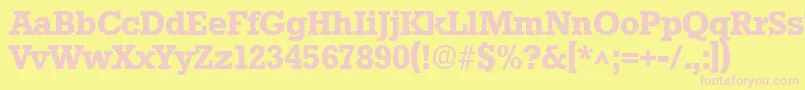 StaffordBold Font – Pink Fonts on Yellow Background