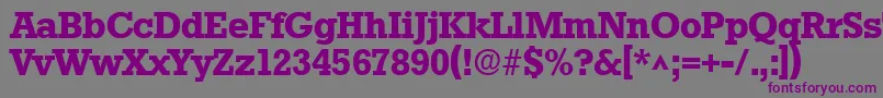 StaffordBold-fontti – violetit fontit harmaalla taustalla