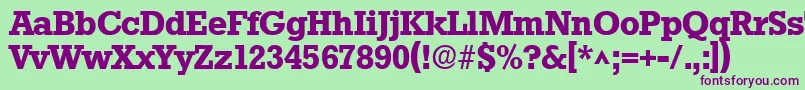 StaffordBold Font – Purple Fonts on Green Background