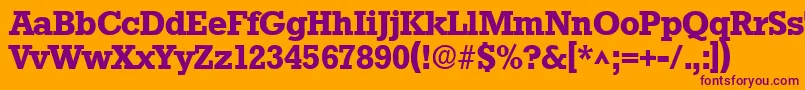 StaffordBold Font – Purple Fonts on Orange Background