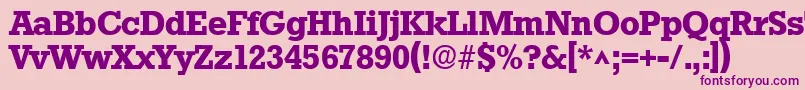 StaffordBold Font – Purple Fonts on Pink Background