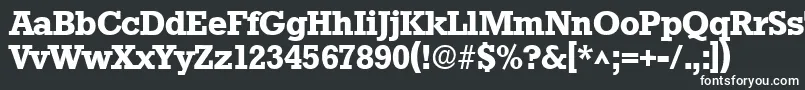 フォントStaffordBold – 黒い背景に白い文字