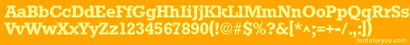 StaffordBold Font – Yellow Fonts on Orange Background