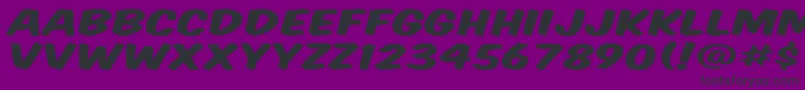 Czcionka KomikaTitleWide – czarne czcionki na fioletowym tle