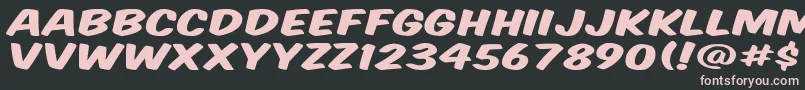 KomikaTitleWide Font – Pink Fonts on Black Background