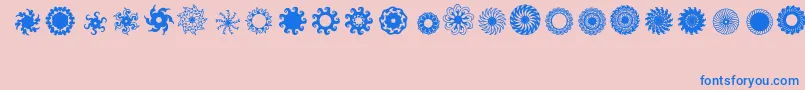 Ladoodles6 Font – Blue Fonts on Pink Background