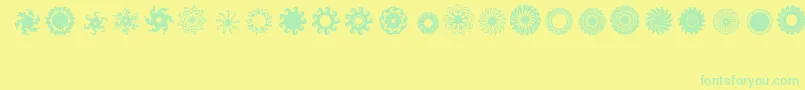 Ladoodles6 Font – Green Fonts on Yellow Background