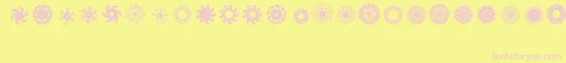Police Ladoodles6 – polices roses sur fond jaune
