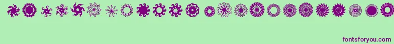 Ladoodles6 Font – Purple Fonts on Green Background