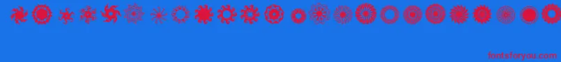 Ladoodles6 Font – Red Fonts on Blue Background