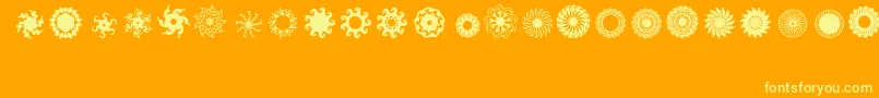 Ladoodles6 Font – Yellow Fonts on Orange Background