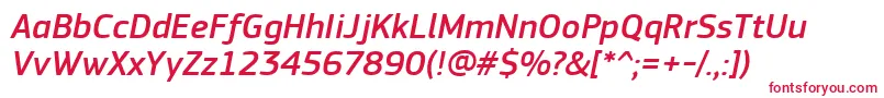 フォントPfsquaresansproMediumitalic – 赤い文字