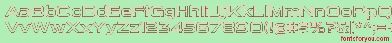 SuigenerisolRegular Font – Red Fonts on Green Background