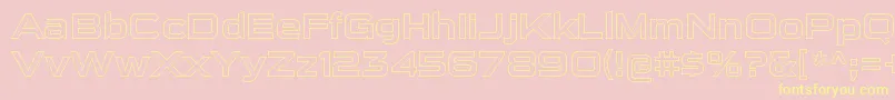 SuigenerisolRegular-Schriftart – Gelbe Schriften auf rosa Hintergrund