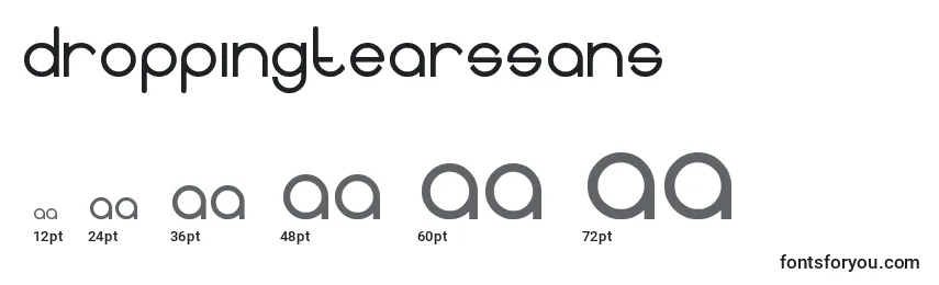 DroppingTearsSans Font Sizes